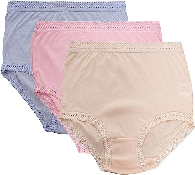 Women’s 3 Pack 100% Cotton Full Mama Briefs Soft Comfortable Knickers Underwear