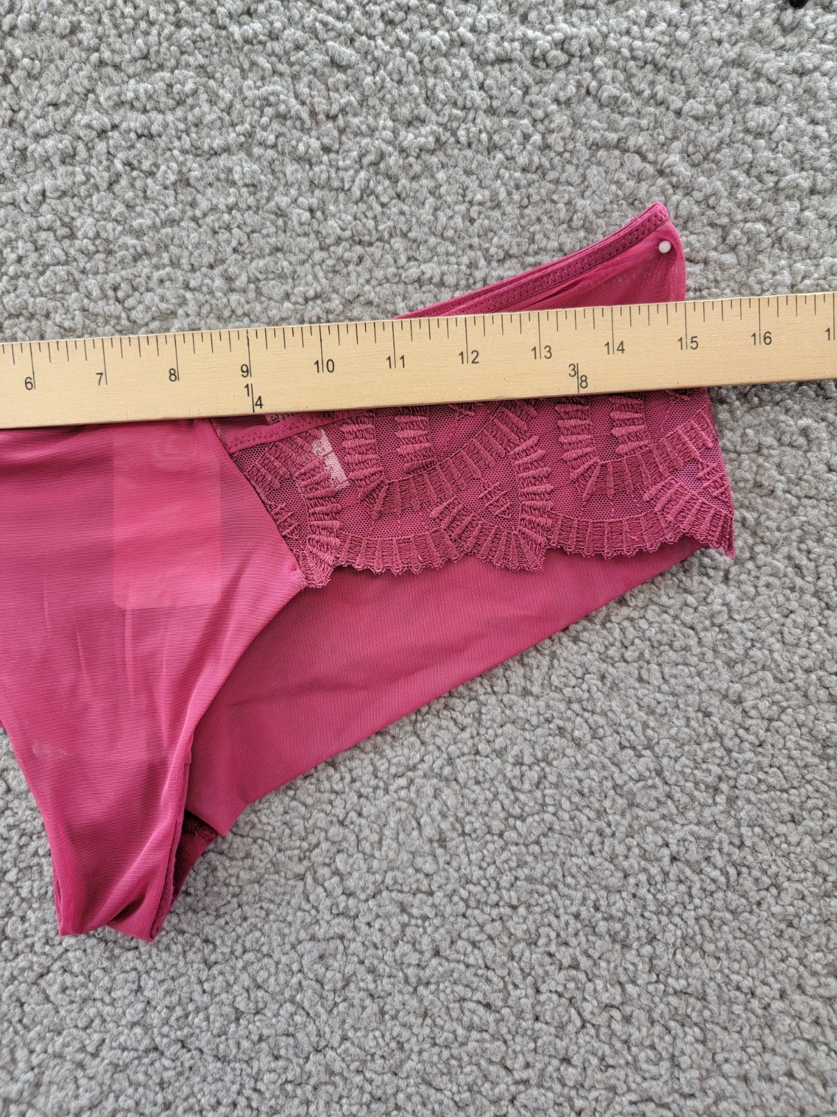 Wacoal After Dark Embroidered Tanga Underwear Women’s 6-M Red Pull On