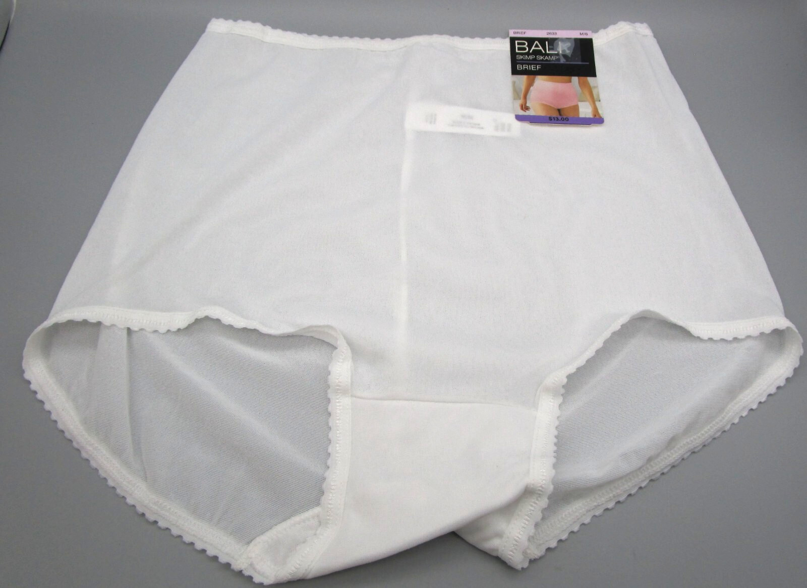 BALI ~ Medium / 6 ~ 2633 ~ NWT White SKIMP SKAMP Brief Panty