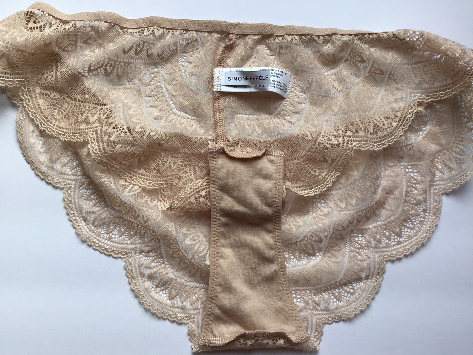 Simone Perele Karma Tanga Thong 12V710 Luxury Lingerie, Peau Rose Sz 6, 5