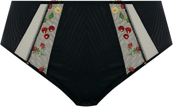 Elomi Womens Samira Brief Bikini Style Underwear Black Size Medium L103204
