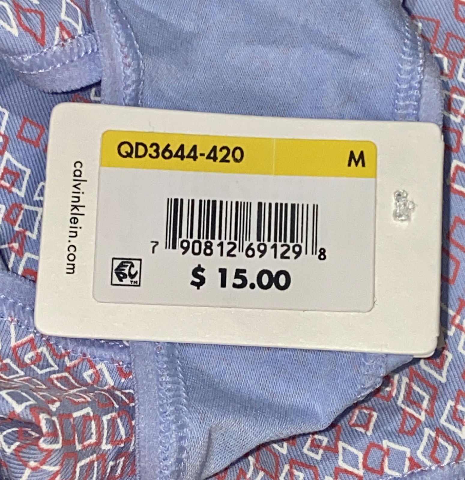 CALVIN KLEIN Form Cotton Printed Blue White Bikini Panty Underwear Womens Sz S 5