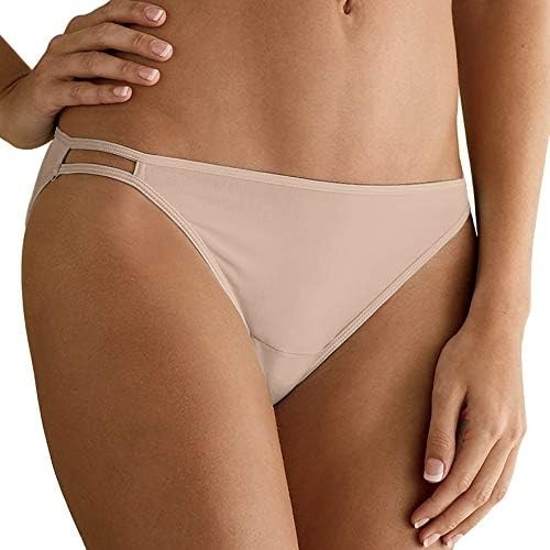 4 pc VANITY FAIR String Bikini Panty ILLUMINATION 18108/18810 BEIGE 9 ~ 10 ~ 11