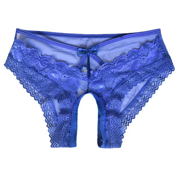 Sexy Womens Crotchles Panties Lace Sheer See Through Briefs Underwear Lingeries