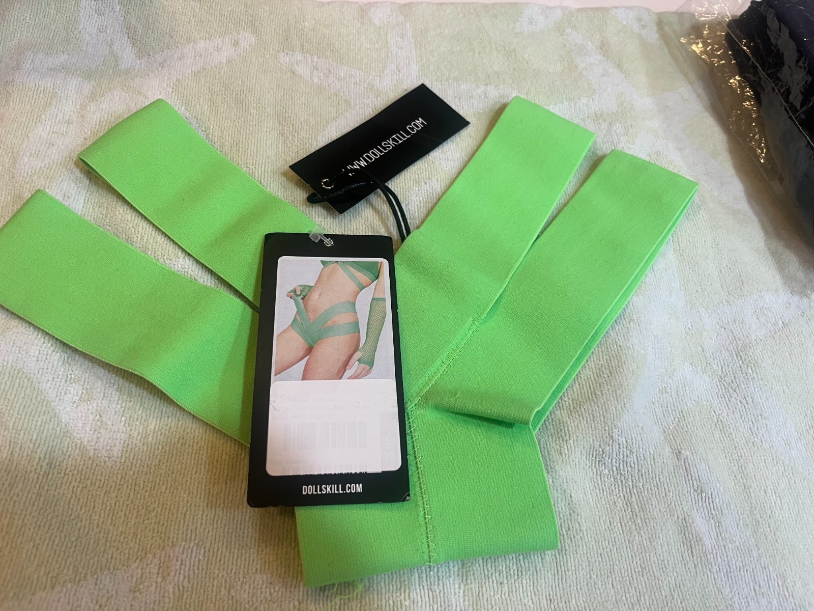 NEW Club Exx Rave Festival Panty Panties Shorts Bight Neon Green Small Nylon