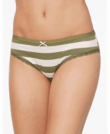 Jenni by Jennifer Moore Printed Hipster Striped olive pink M, XL
