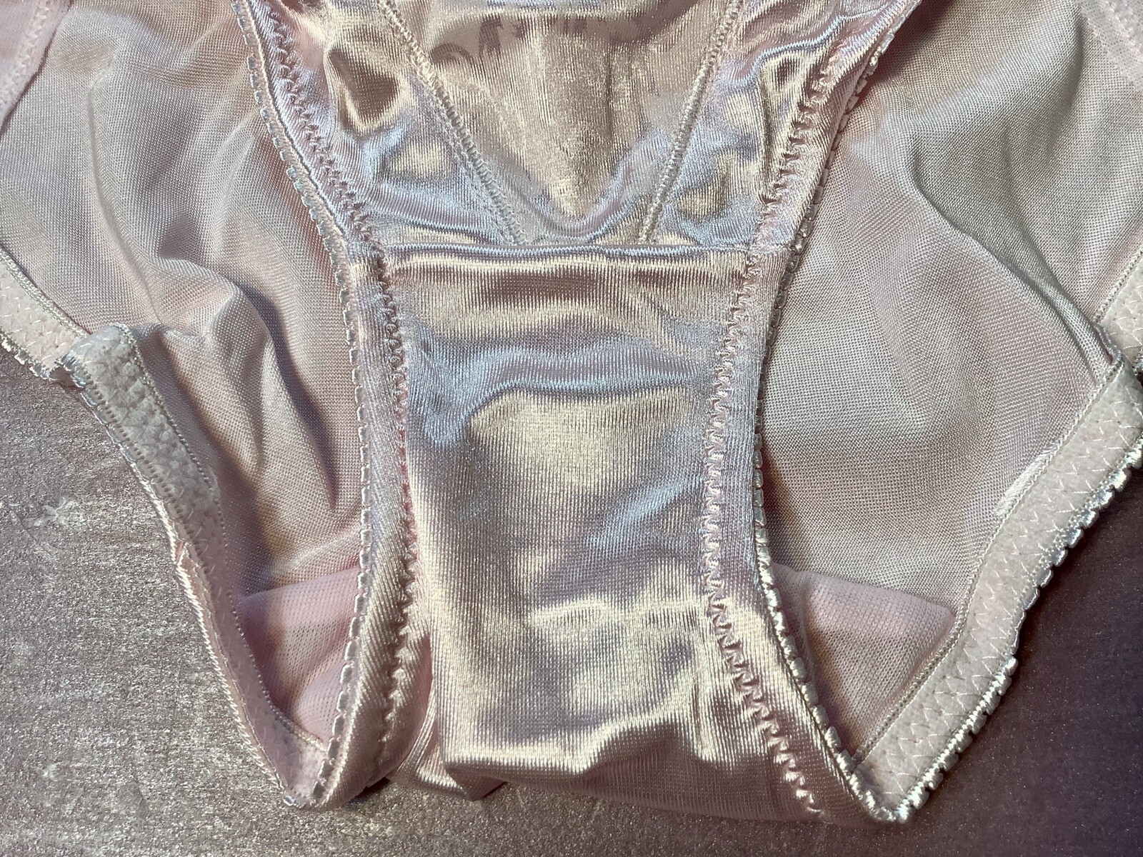 Women Control Panties Briefs EVA CERVANTES size L.satin Shiny Soft Sturdy Floral