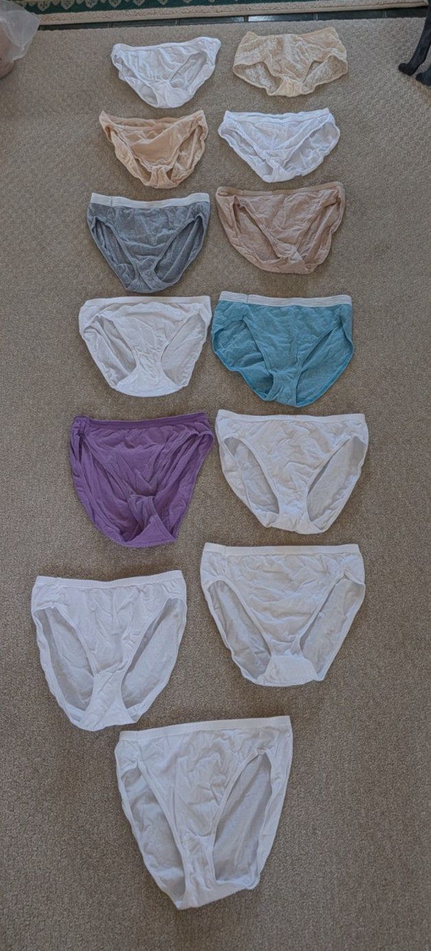 NEW Lot Of 13 Womens Size 7 Hanes Multi Colored High Rise 100% Cotton Panties