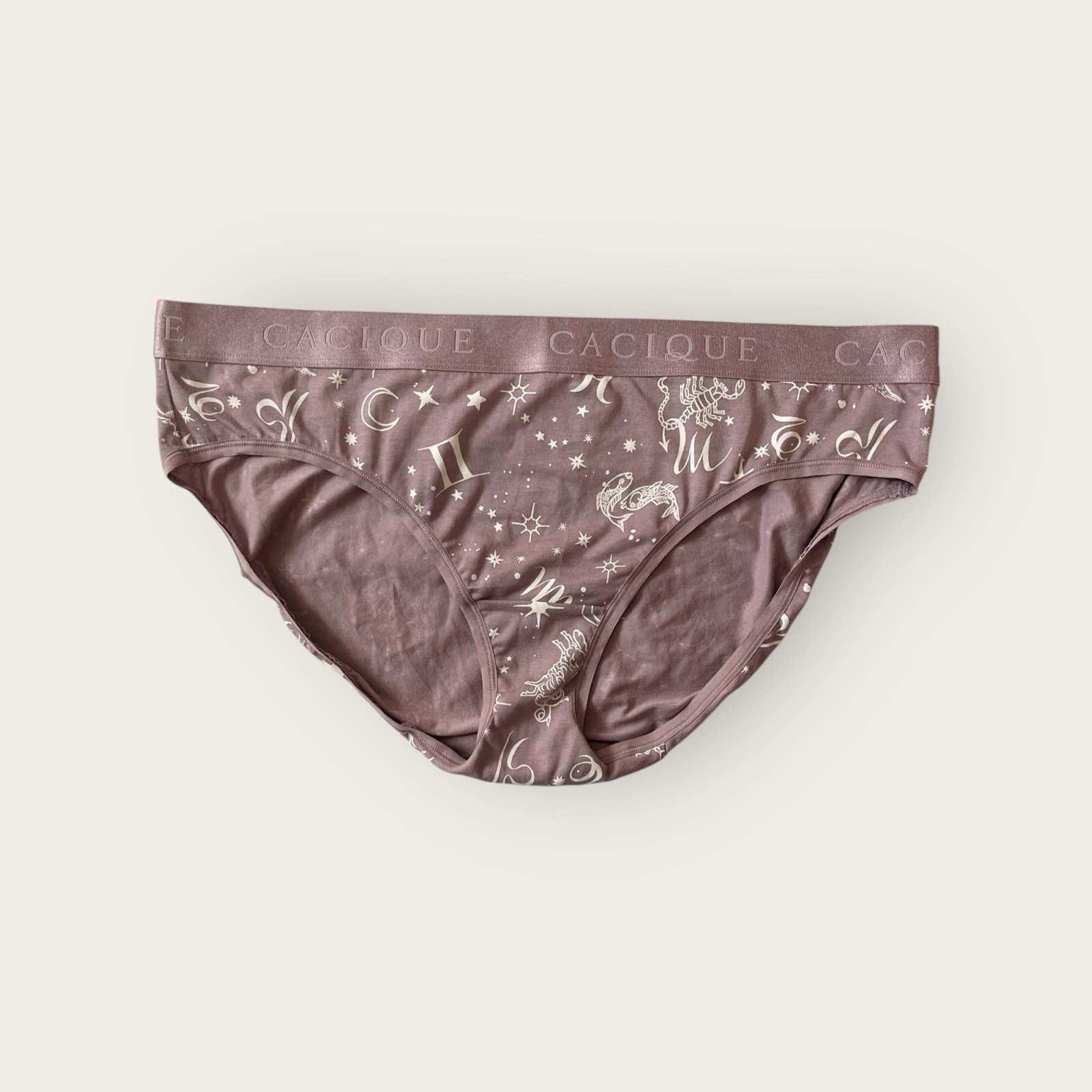 Lane Bryant Cacique Cotton Hipster Wide Waistband Astrology Celestial 10/12