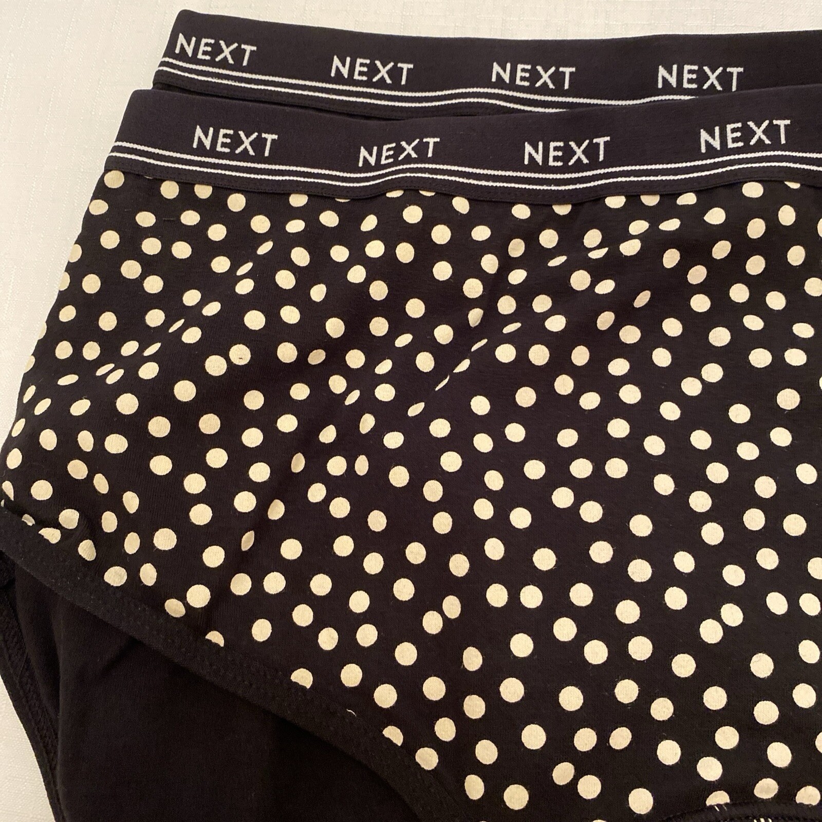 NEXT Period Pants Medium Flow – New Black / Spots Full Brief Size 14