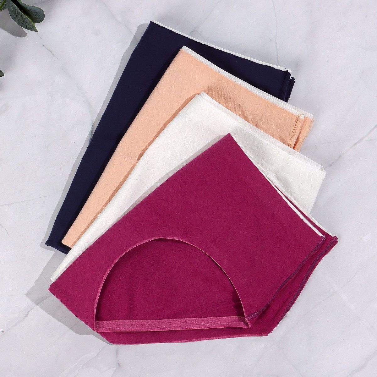 4pcs/Set No Ride Up Low Rise Cotton Brief Panties Underwear Women’s Tag-free USA