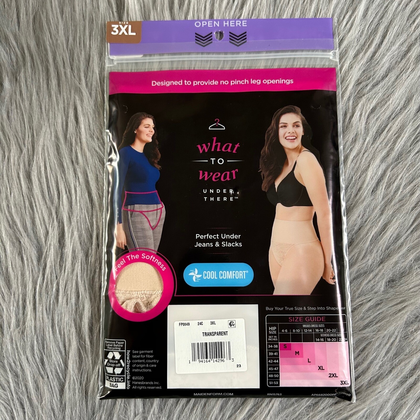 Maidenform Flexees Thong Women’s Size 3XL Beige Shapewear Underwear Panty