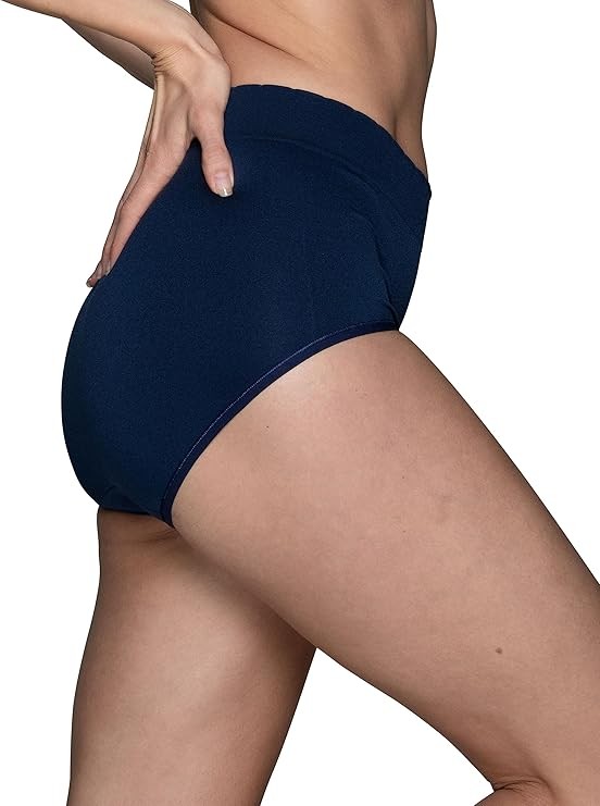 3 Pack Vanity Fair Women’s No Pinch No Show Seamless Brief Panty Plum/Beige/Navy