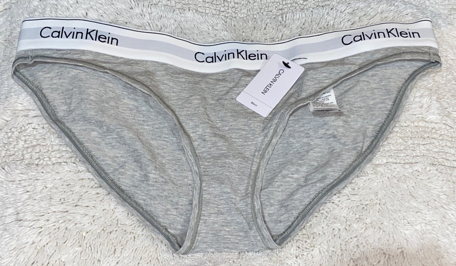 CALVIN KLEIN Modern Cotton Grey White Black Bikini Panty Womens S 5 M 6 L 7 XL 8