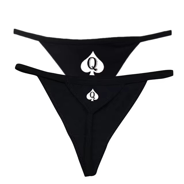 Queen of Spades QOS Sexy Women Underwear Hot Wife Thong G-String