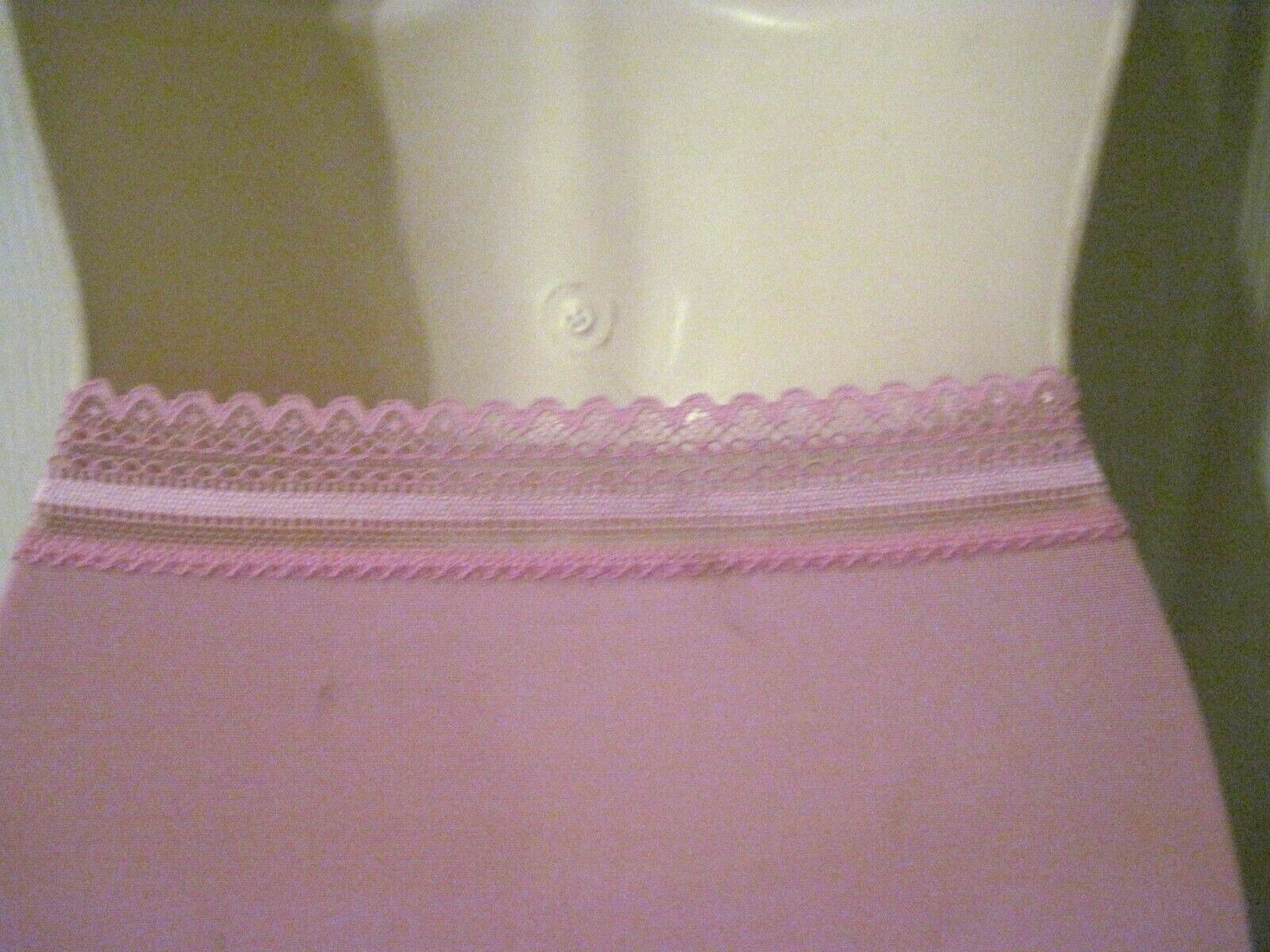 Auden Women XL Thong Panties Mauve Pink with Lace Trim Semi Sheer Fabric NWT