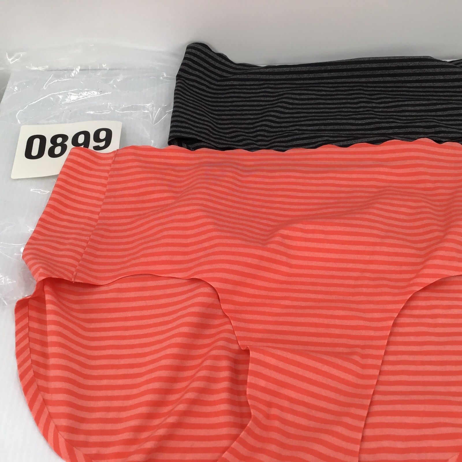 2 Pair Rhonda Shear 1X Style 4053, Stripe Panties, Black & Orange