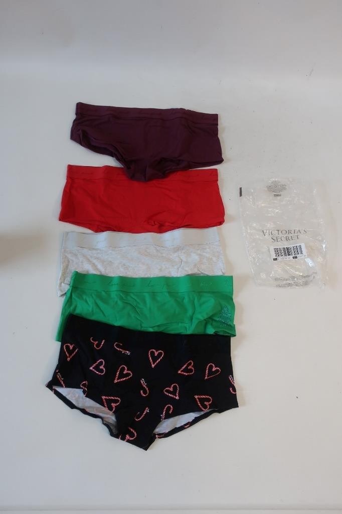 NWT Love Pink Multicolor Mixed Lot (Item- 2) 5- Pc Shortie Briefs Panties XL