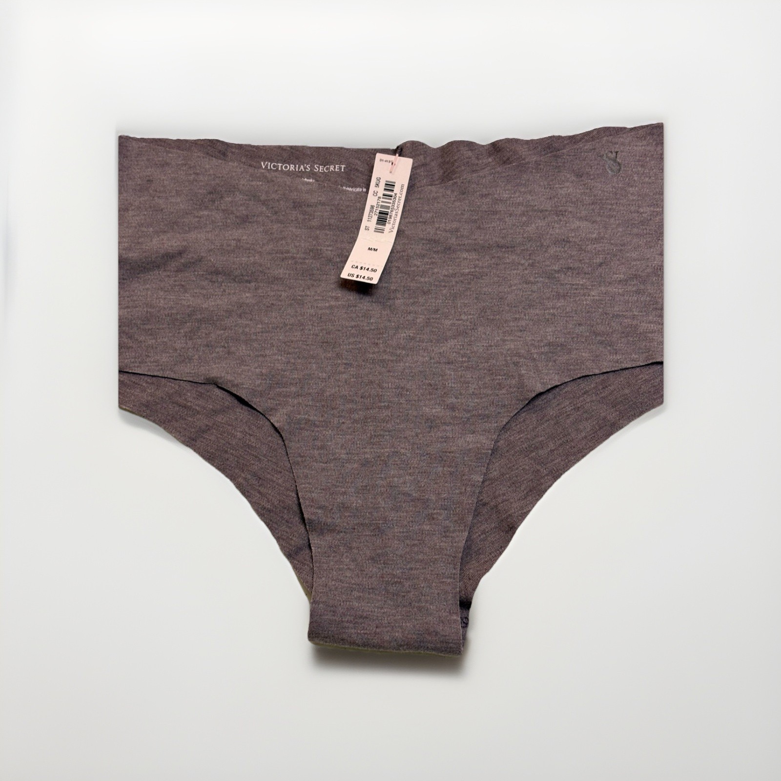 Victoria’s Secret Women’s Cheeky Panties Gray M Cotton/Elastane Logo P14