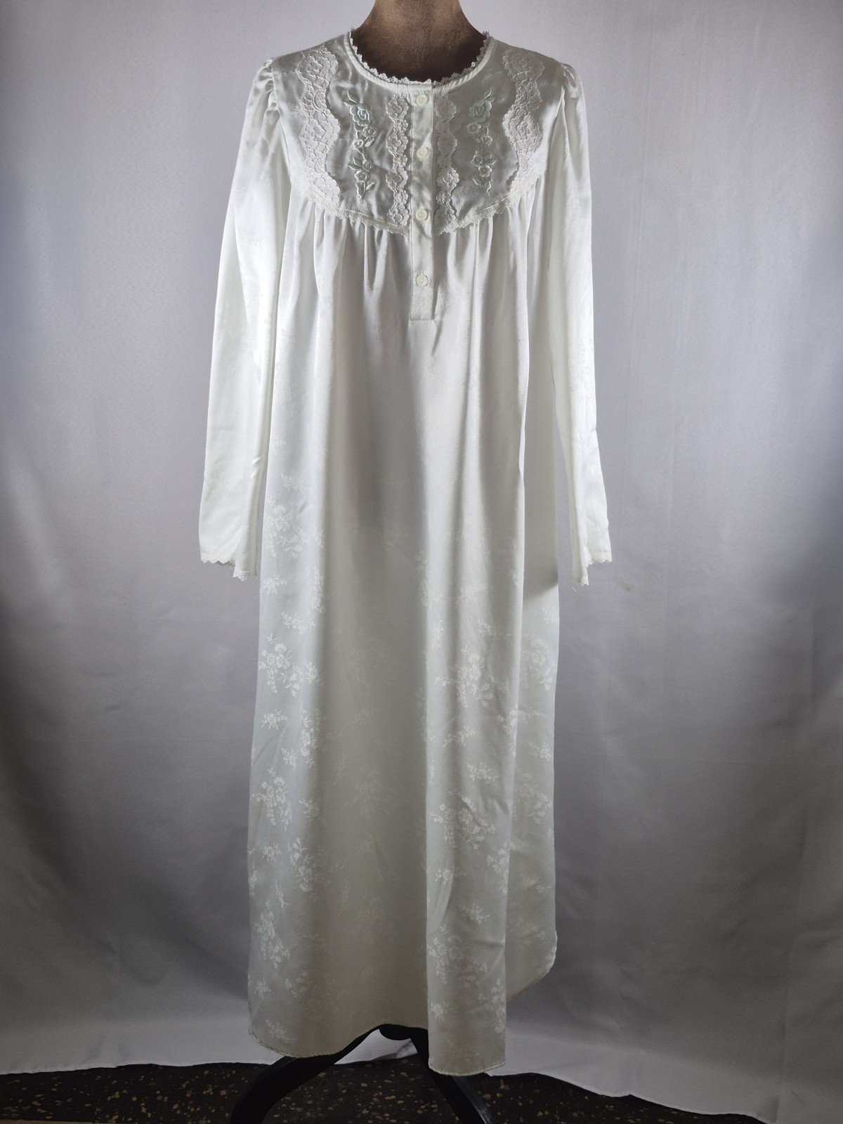 Miss Elaine Floral Embroidered Cottage Core Vintage Lace Y2K Gown