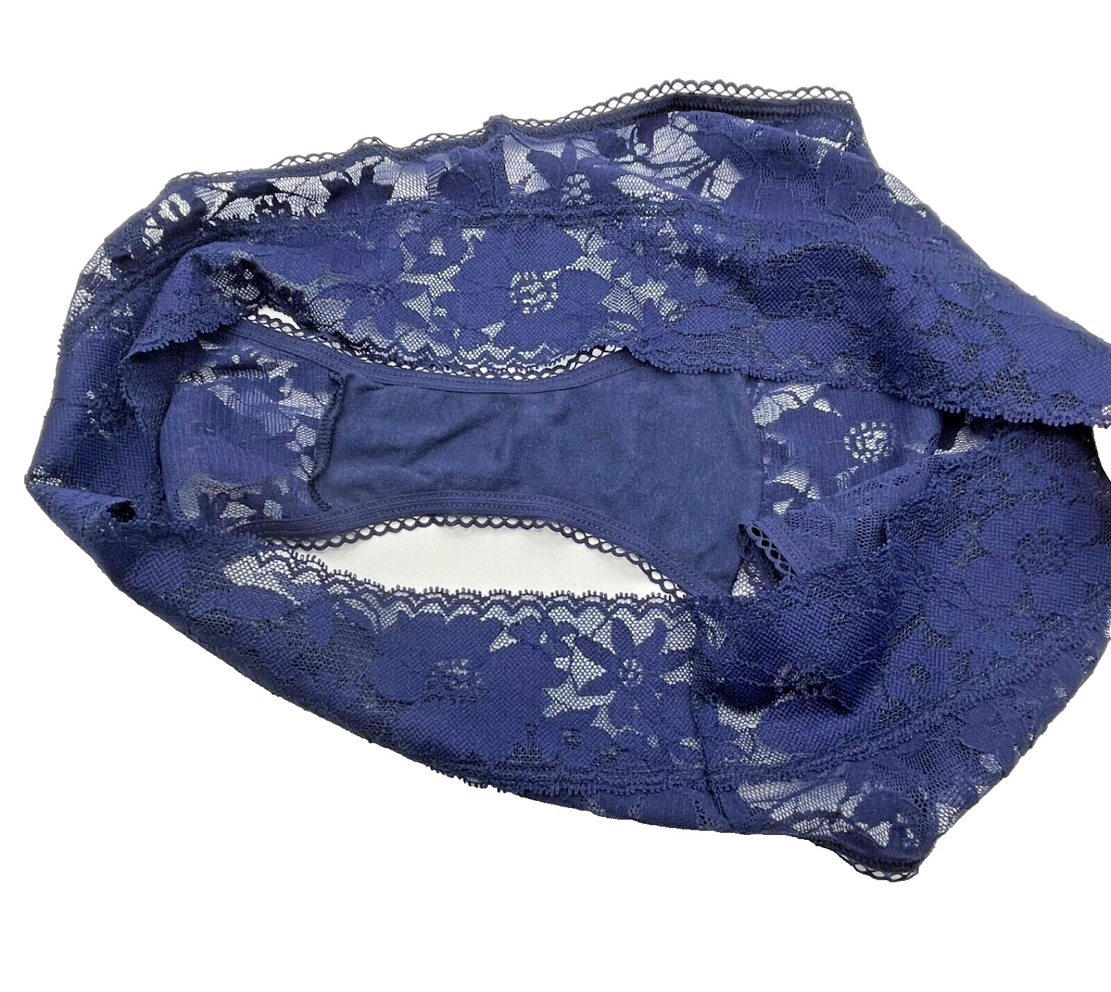 Victoria’s Secret Navy Chantilly Lace Wide Waistband Hiphugger Hipster Pantie XL