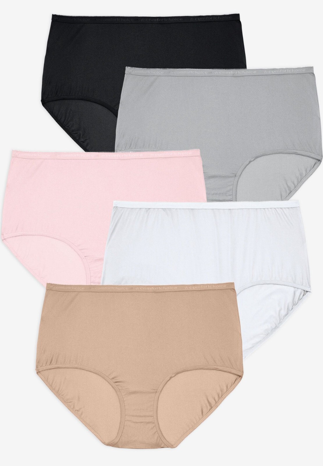 COMFORT CHOICE 5 PAIR PANTIES, SIZE 14, (ID#1641059-615)