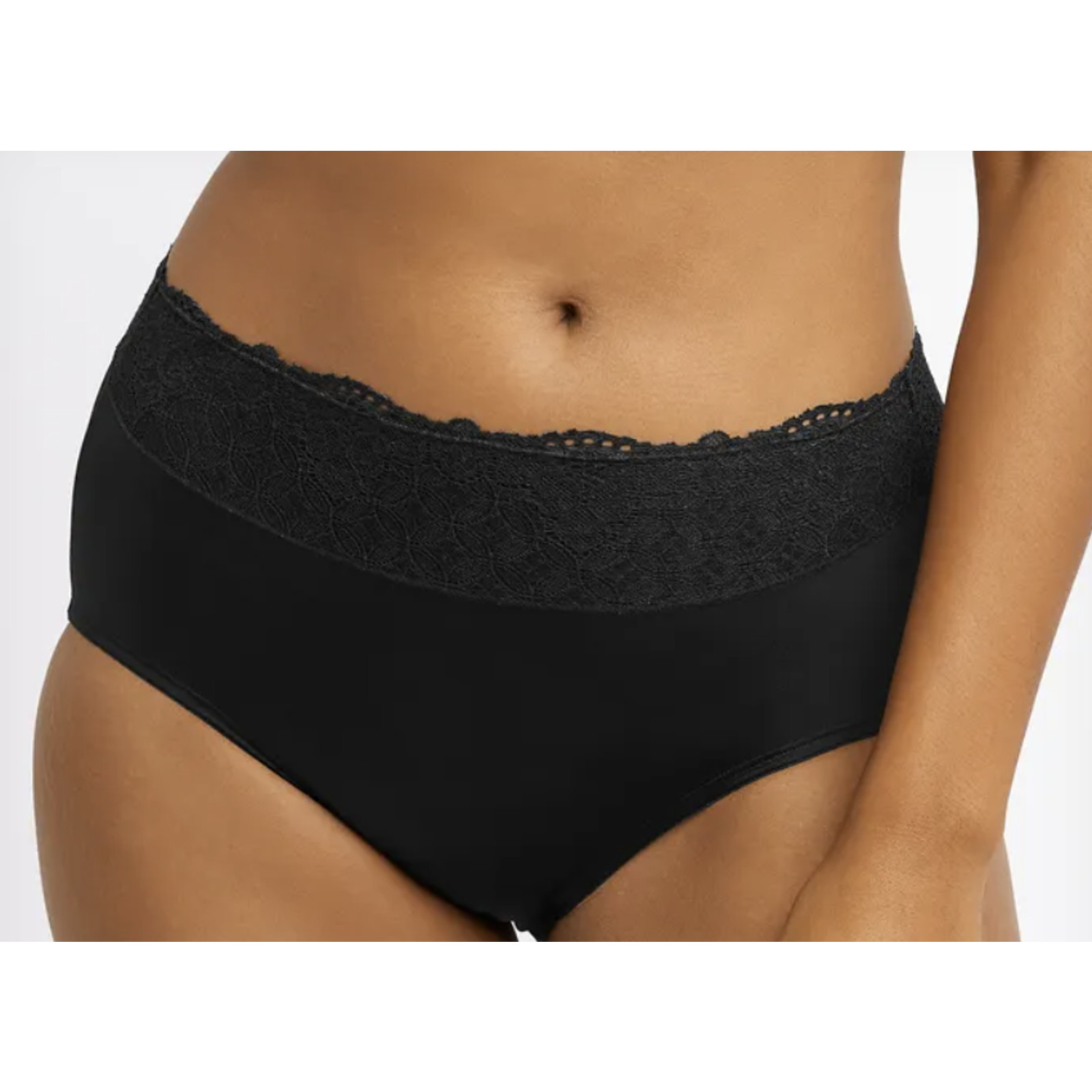 Bali XL Black/Nude Passion For Comfort Hi-Cut & Skimp Skamp 2-Pack Briefs G5-16