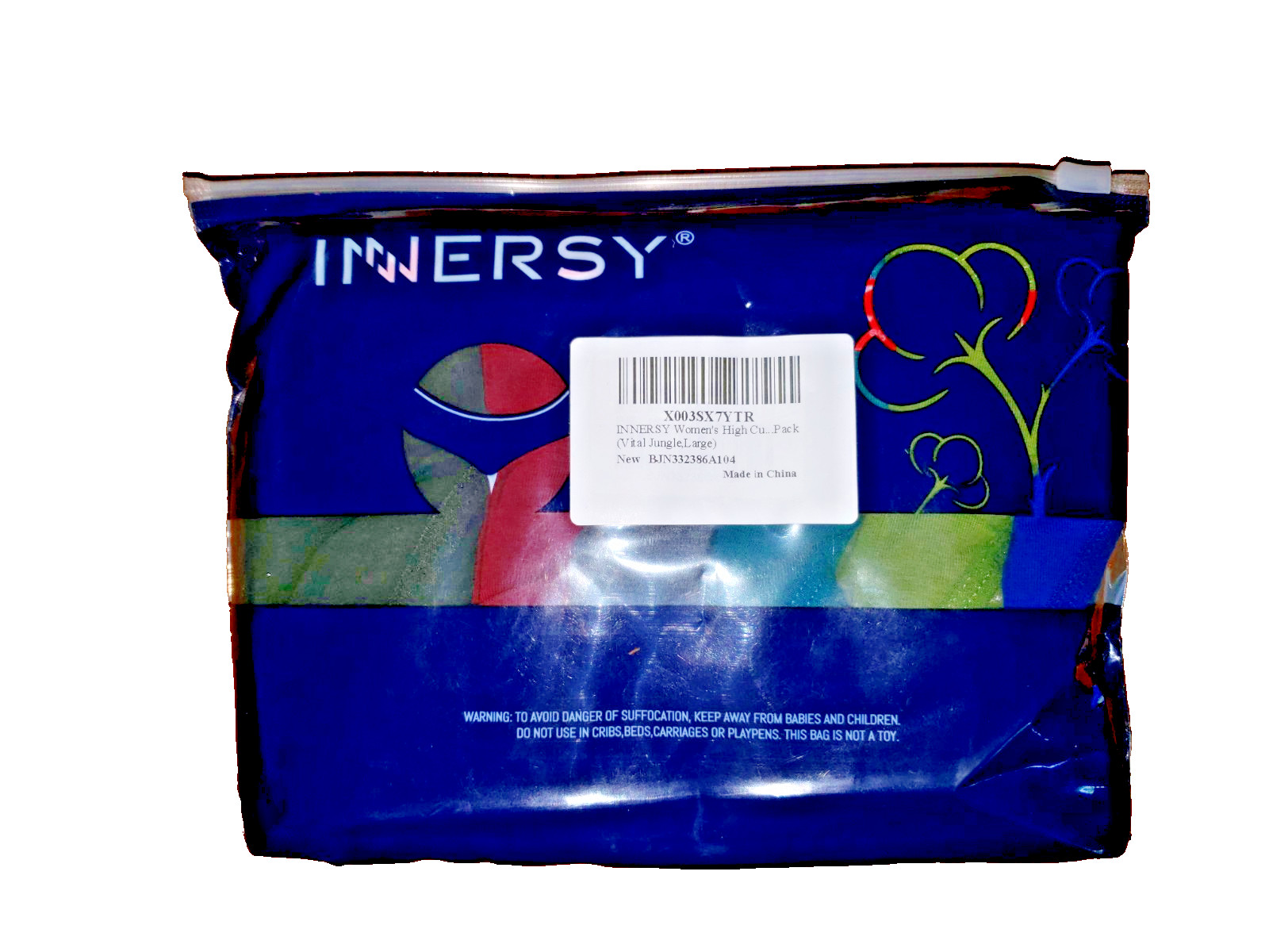 6 Pk Innersy Panties Women’s High Cut String Bikini Underwear Jungle size Large
