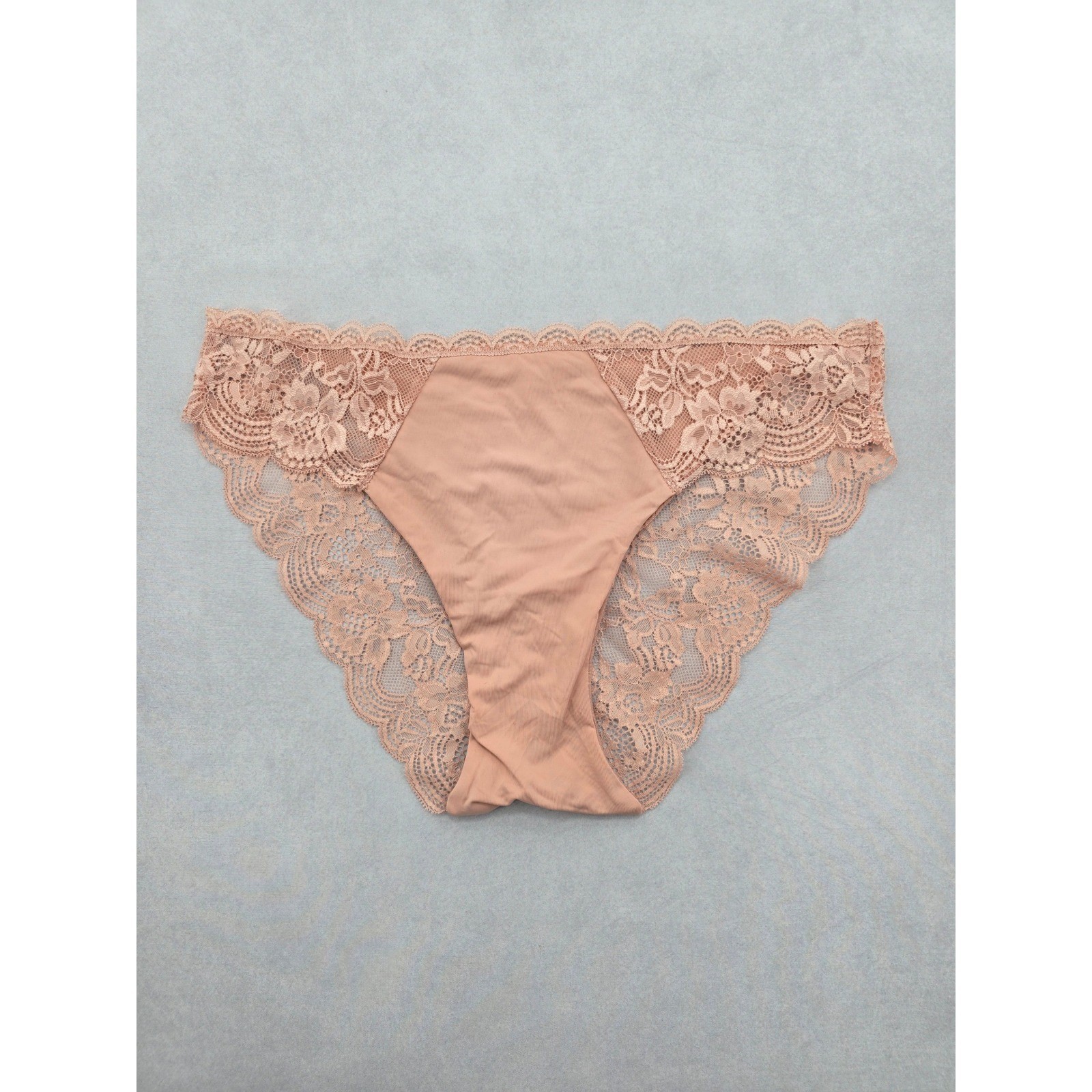 Lace Pink Panty Lace Dainty Whimsy Sexy Goth Fairy Coquette Bridal Large 12/14