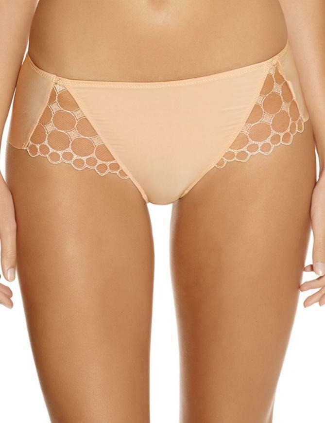 Fantasie Eclipse Short Brief Size XS 8 10 Nude Beige Lace Mesh Knickers 9006 New