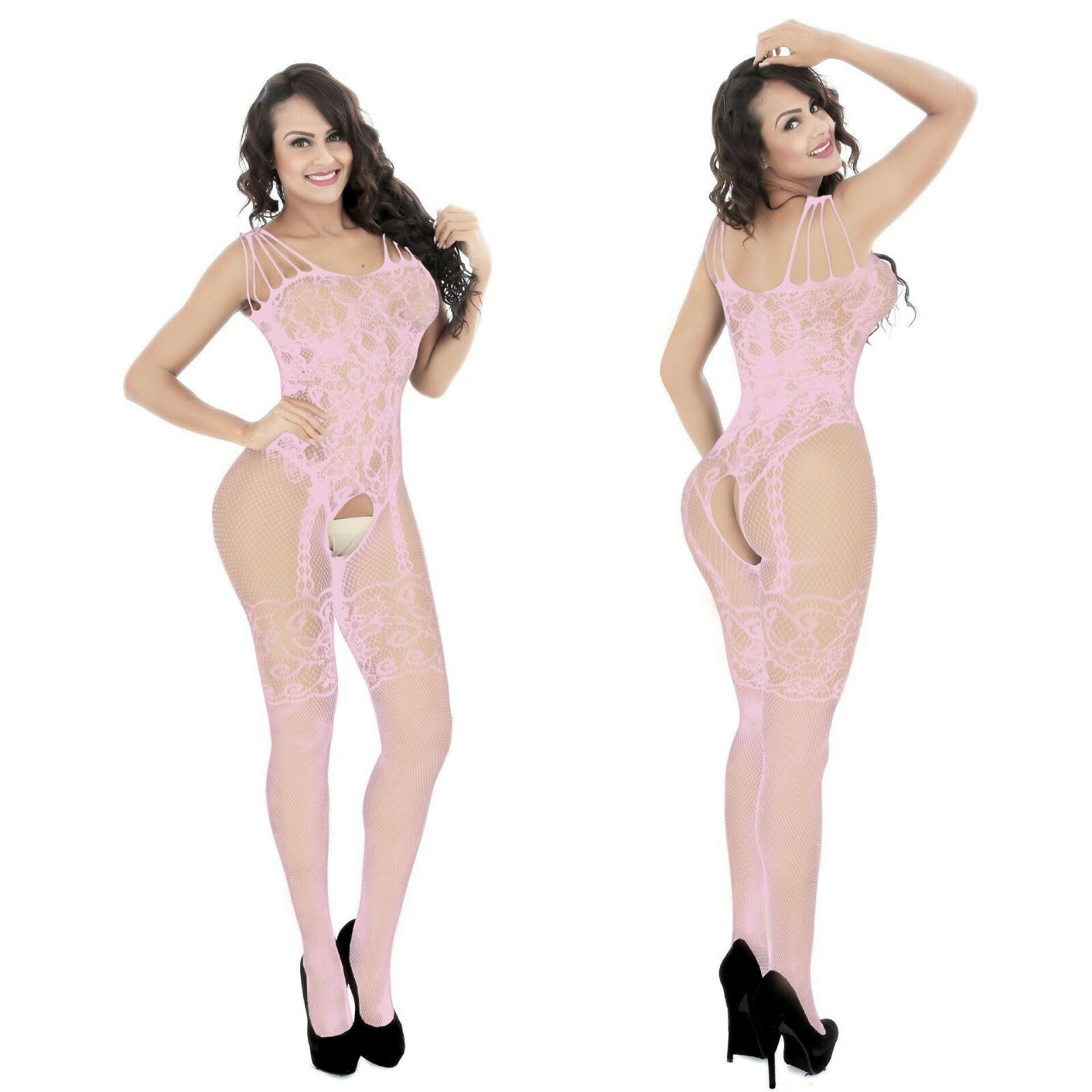 Women Bodystocking Sexy Lingerie Lace Fishnet Babydoll Bodysuit Panty Underwear