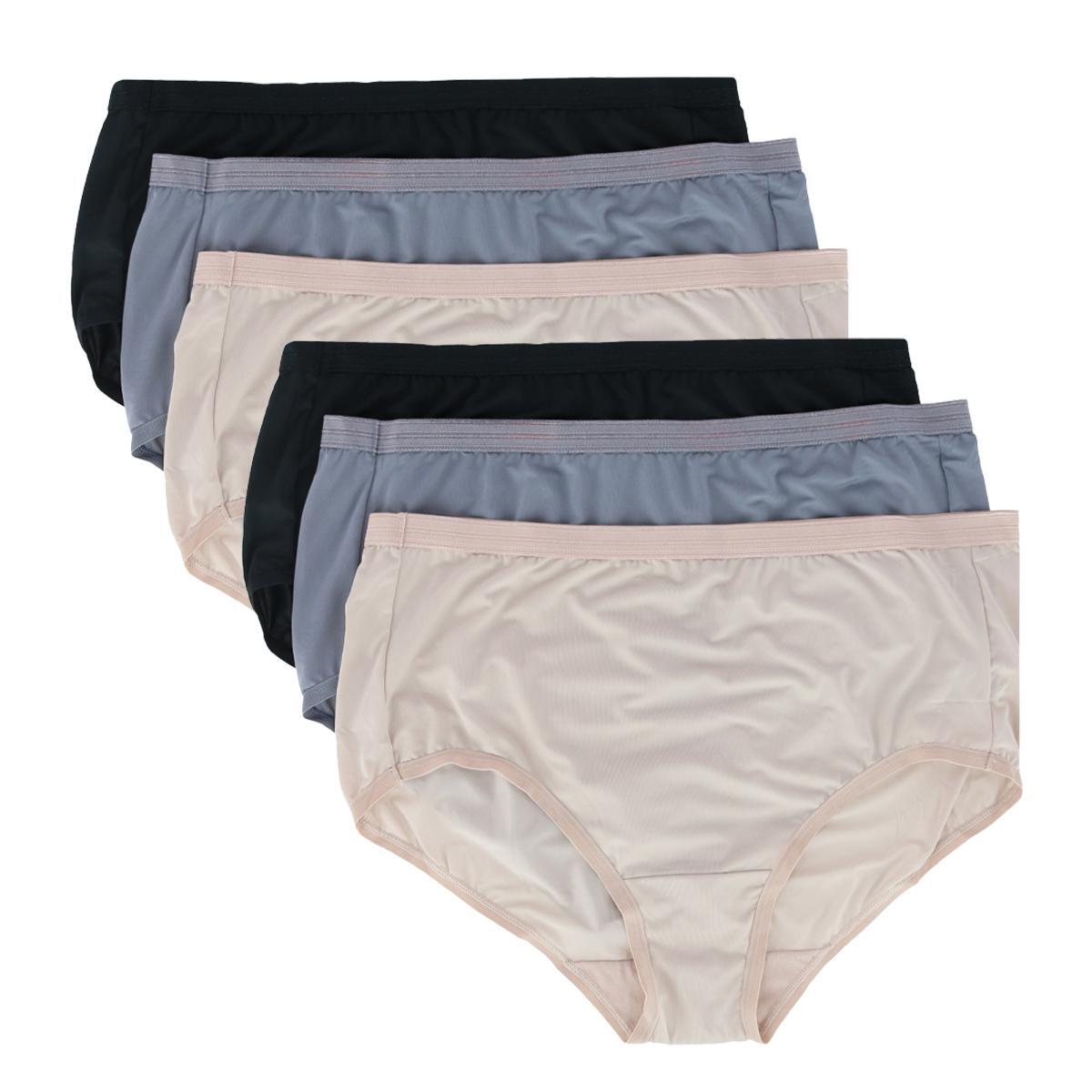New Fruit of the Loom Women’s Plus Size Microfiber Brief Panty (6 Pack)