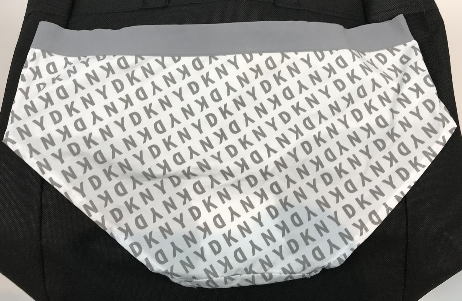 Ladies Plus Size DKNY White Grey Logo Bikini Briefs UK Size XL New No Tags
