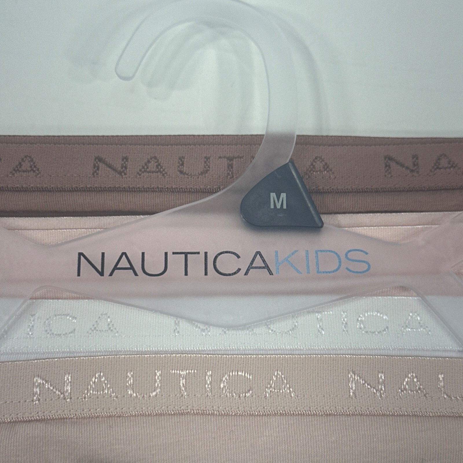 Lot Of 5 Nautica Girl’s Size Medium Panty Brief Brown Pink White Beige Gray New