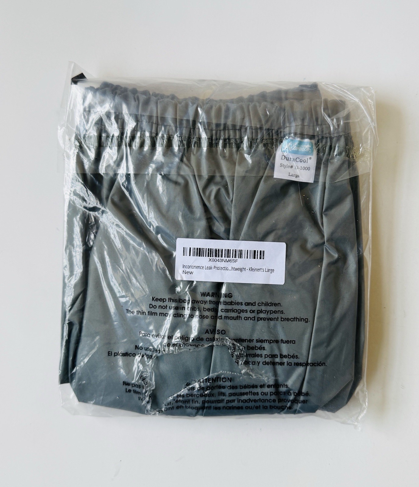Kleinert’s DuraCool Waterproof Incontinence Pull On Pants Large D-1000, NEW