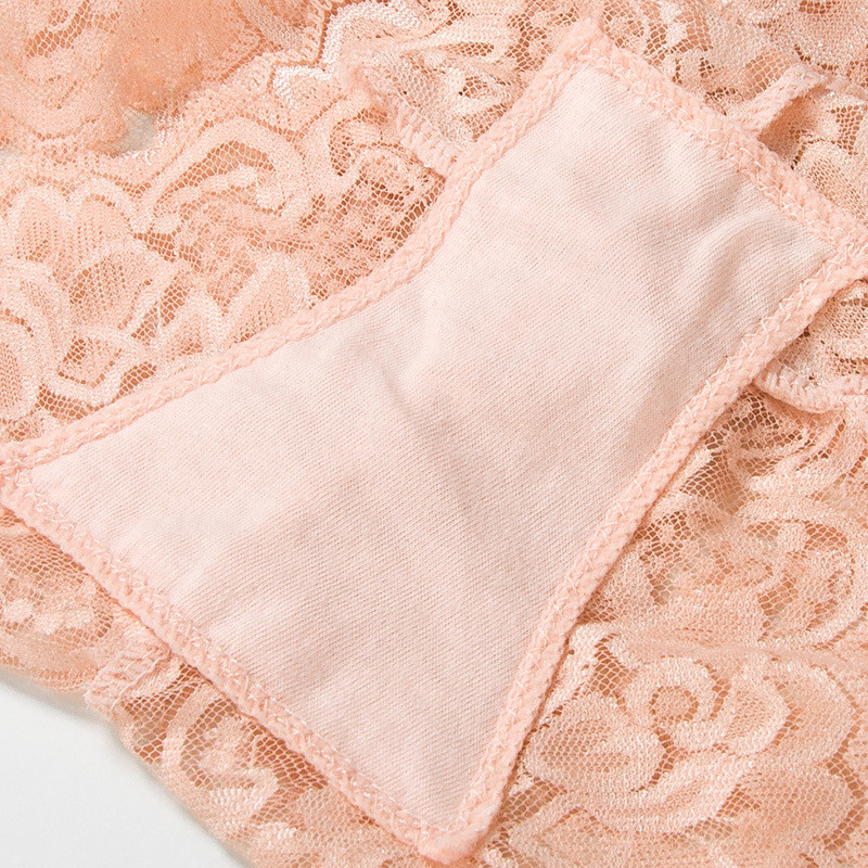 Women Lady Sexy Lace Seamless Hollow High Waist Underwear Brief Knicker Panties