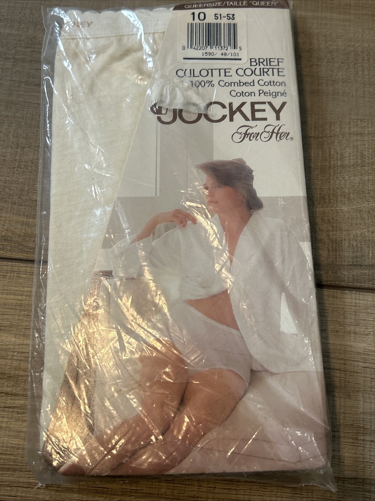Vintage Jockey For Her Briefs Queen Size 3 XL White Movie Prop New Old Stock