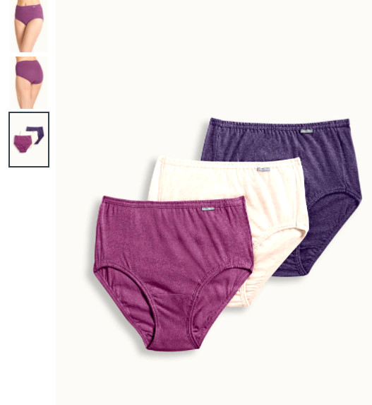 Women Jockey 3-Pack Briefs (PLUM HEATHER ASST) Cotton Comfort Classic Underwear