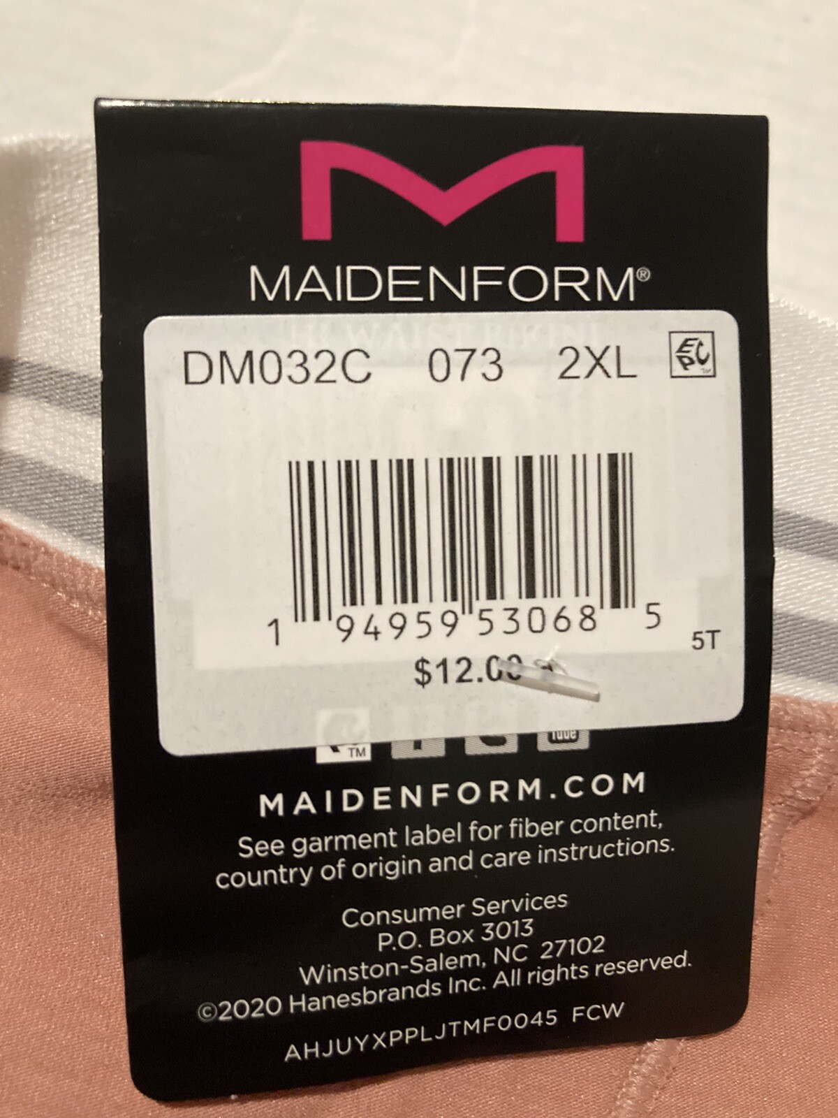 NWT Maidenform Super Soft Cotton Stretch Misted Rose Hi Waist Bikini Panty 2XL