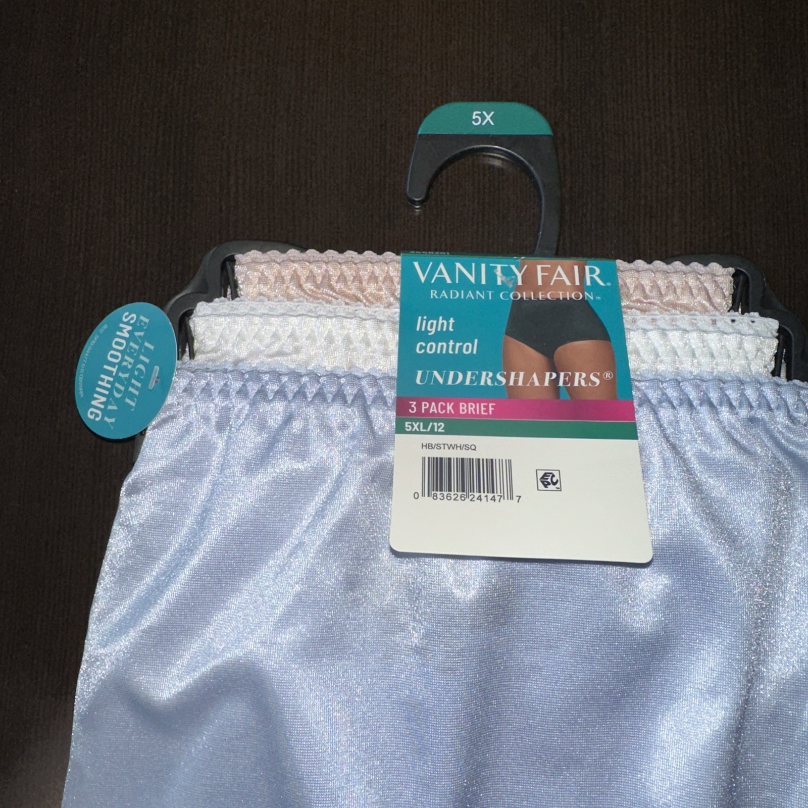 Vanity Fair Radiant Undershapers Brief Underwear 3 Pk Nylon Women 5XL/12 *notes
