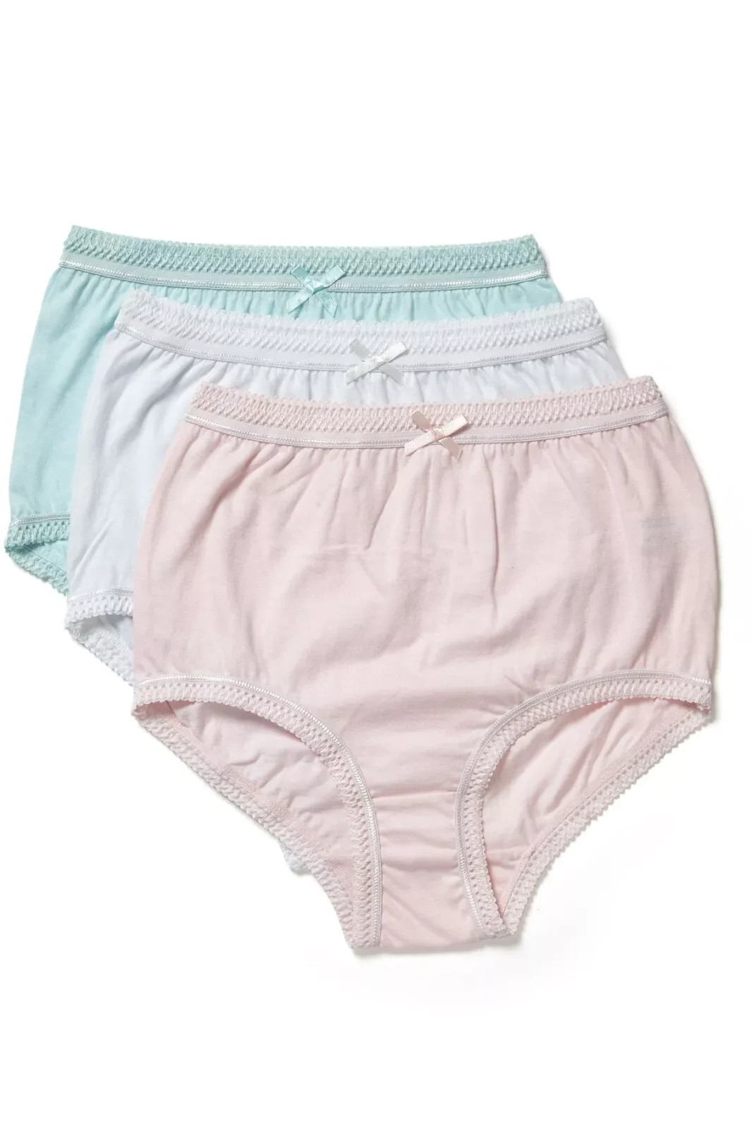 NEW Ladies Pack of 3 100% Cotton Pastel Briefs By Marlon