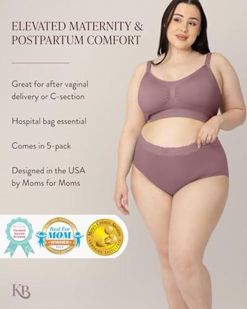 High-Waisted Postpartum Underwear Pack | Dusty Hues Large Assorted Jewel Tones