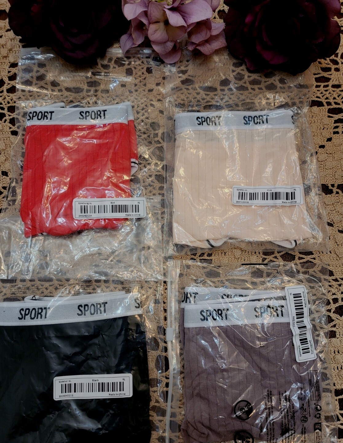 4 pair SPORT SIGNATURE LOGO SeXy & Slinky Ribbed LOW-CUT BIKINI Panties NIB