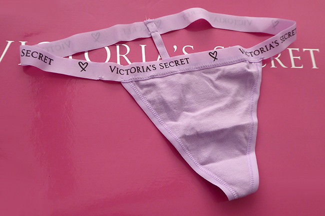 NIB Victoria’s Secret size XS Cotton modal v-string mauve light purple