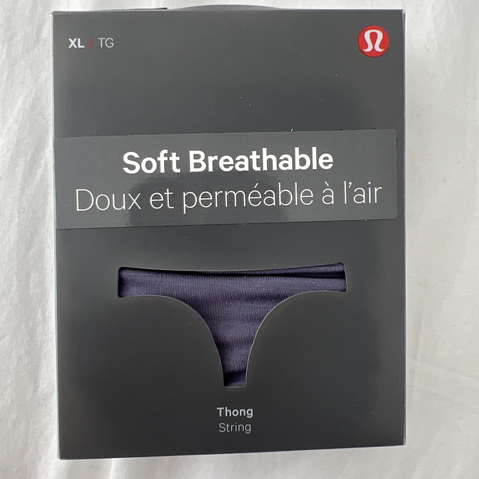 Lululemon Soft Breathable Thong NWT Size XL Purple PPLQ UnderEase Mula
