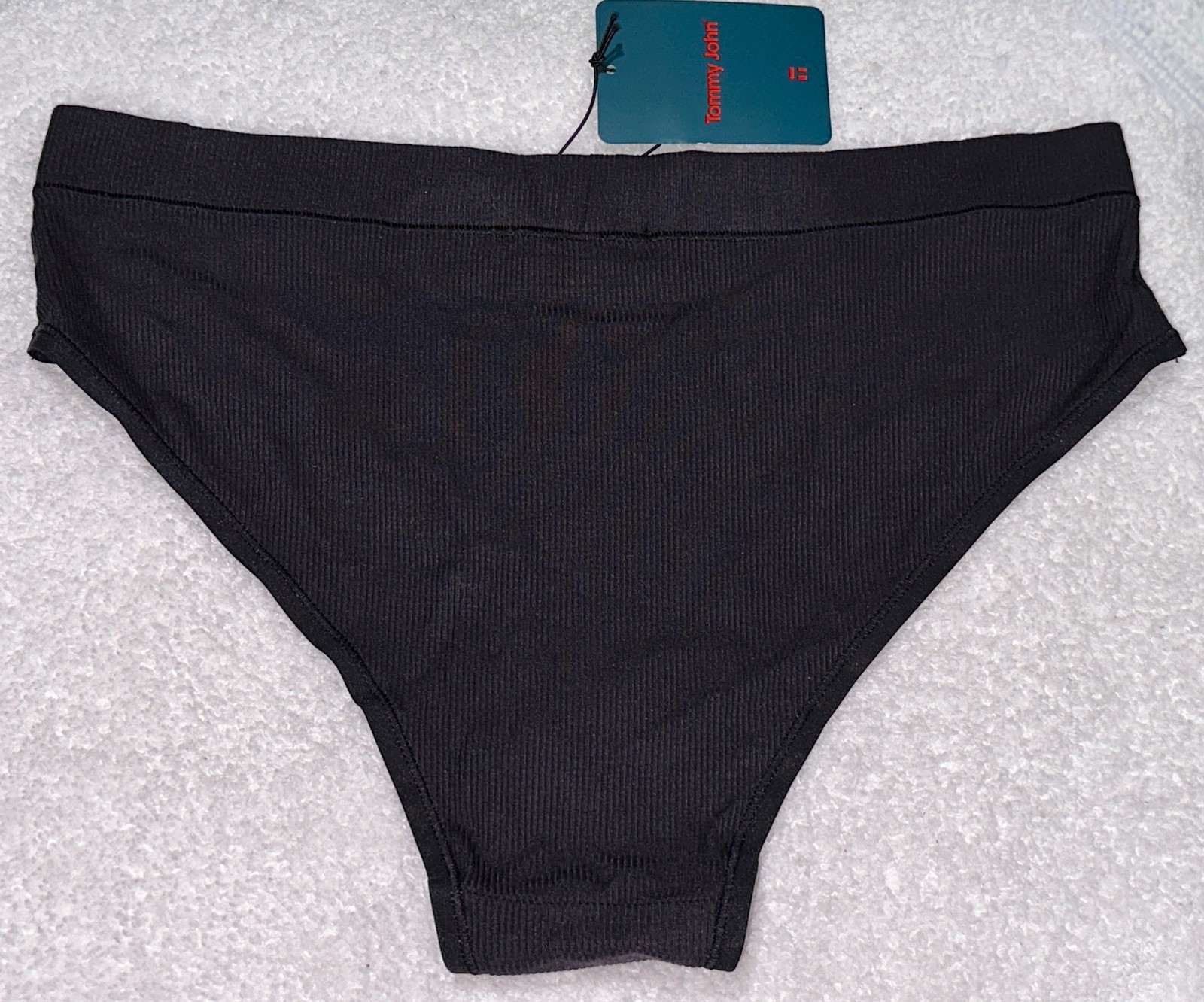 TOMMY JOHN Second Skin Micro Rib Black Cheeky Bikini Panty Womens Sz XS 4 2XL 9