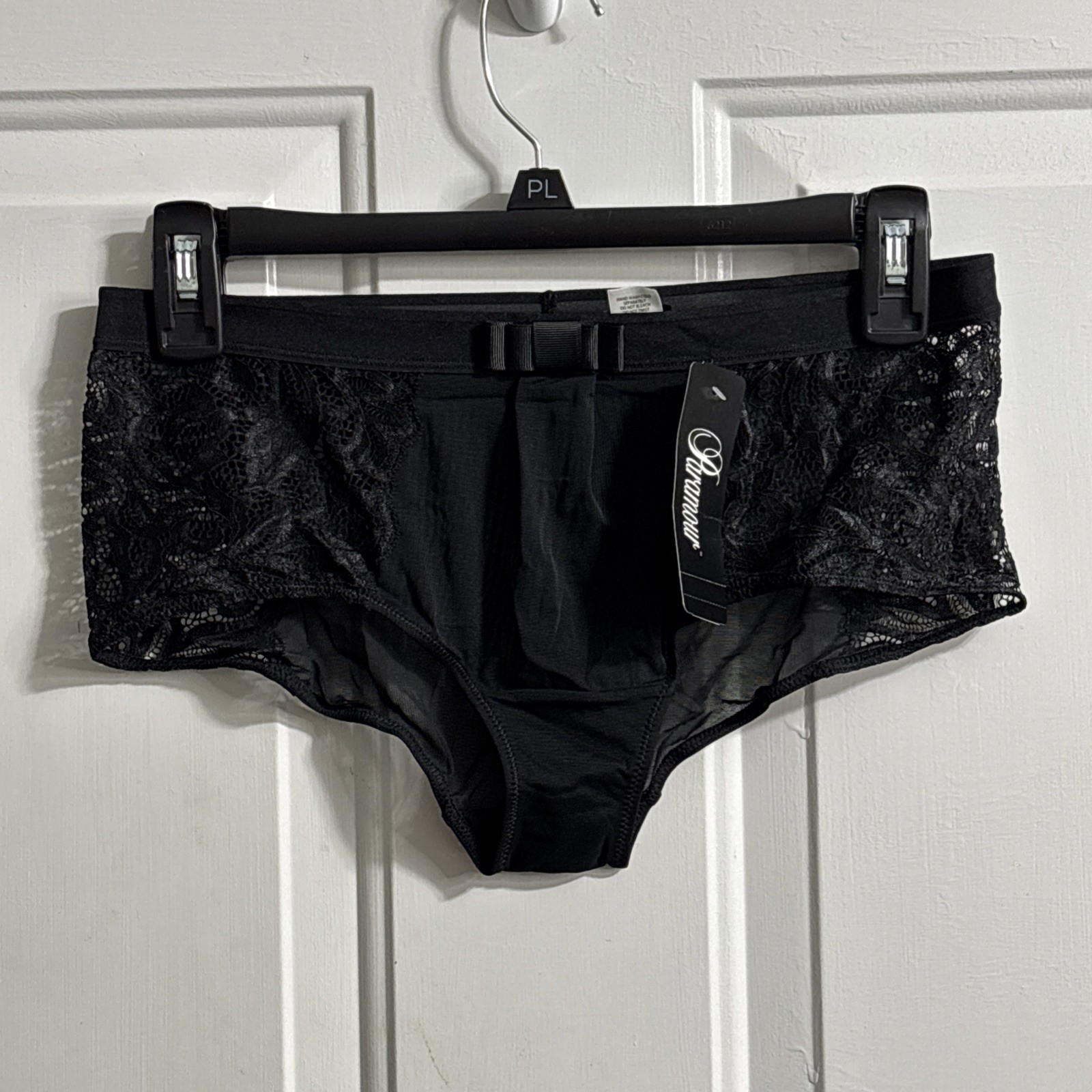Paramour Boyleg Panty Black “Sofia” Medium Lace Mesh