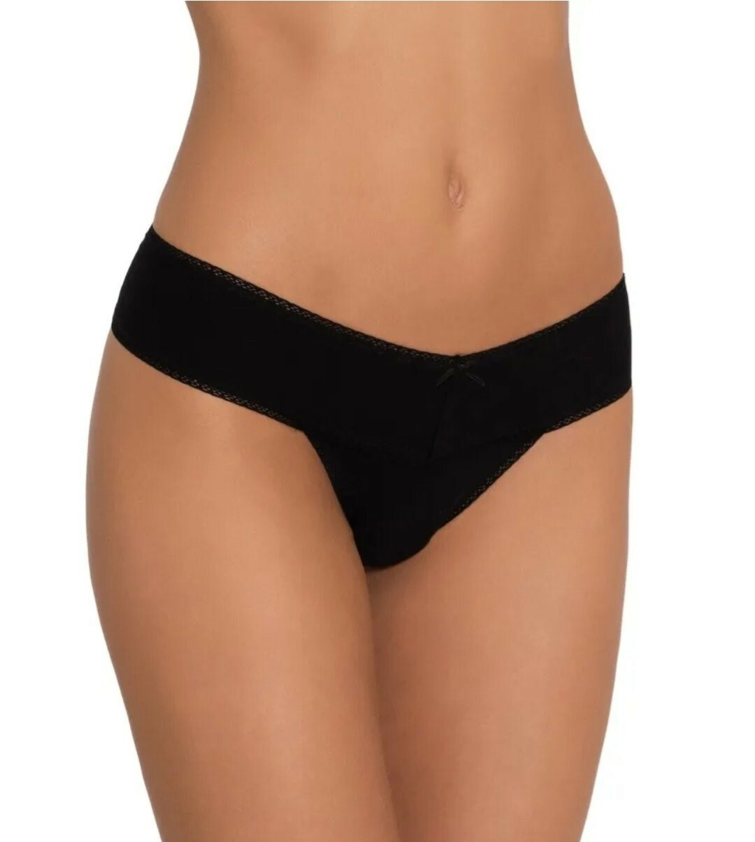 Eberjey 294144 Women’s Pima Everyday V-Thong, Black Underwear Size XS-SM