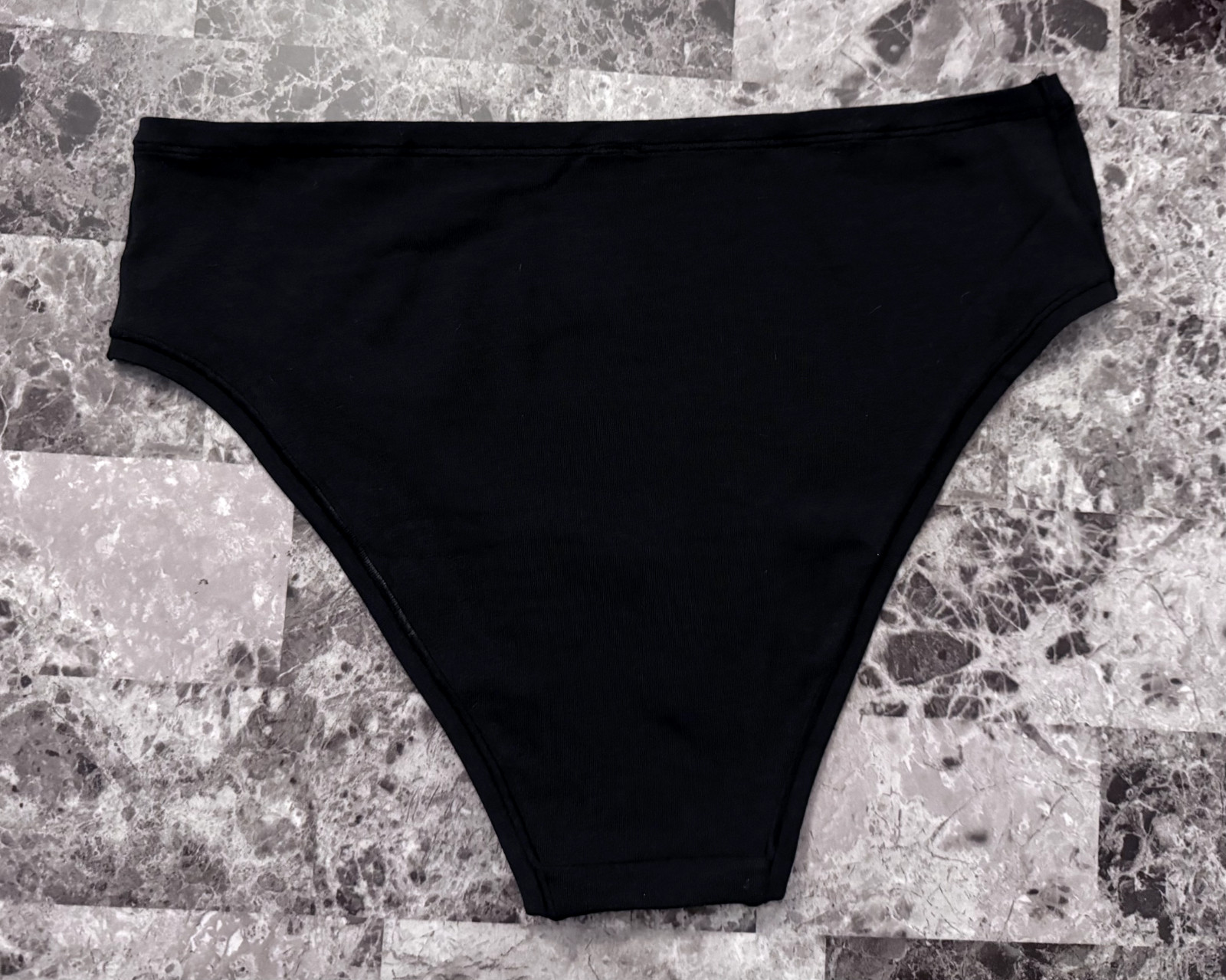 NWOT VICTORIA’S SECRET PINK LINE XL BLACK COTTON MODAL ELASTANE CHEEKY PANTIES