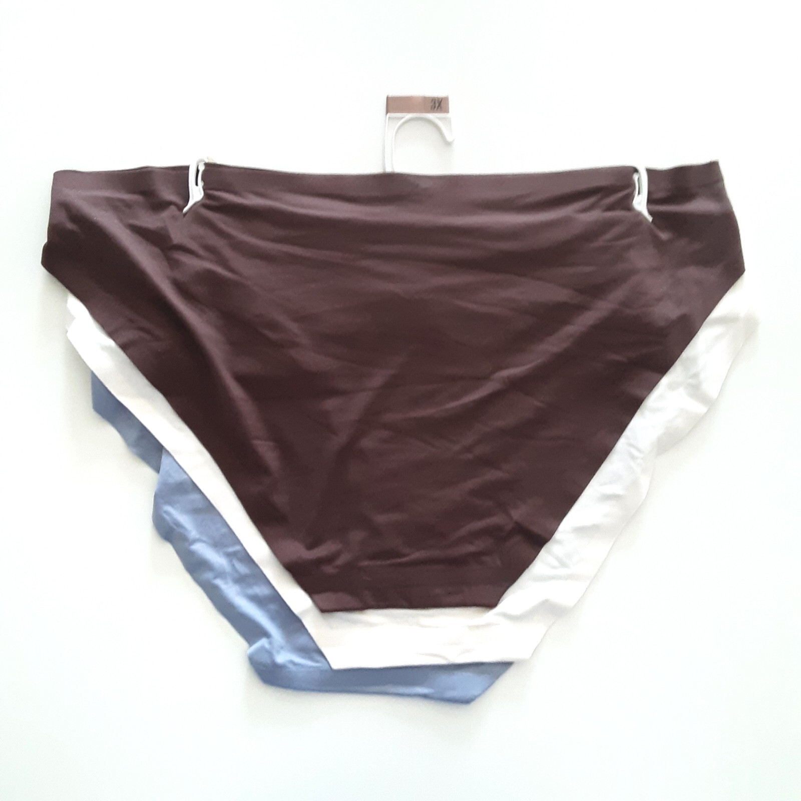 Tranquil & True Womens Size 3X Bikini Underwear Microfiber Purple Ivory 3 Pack